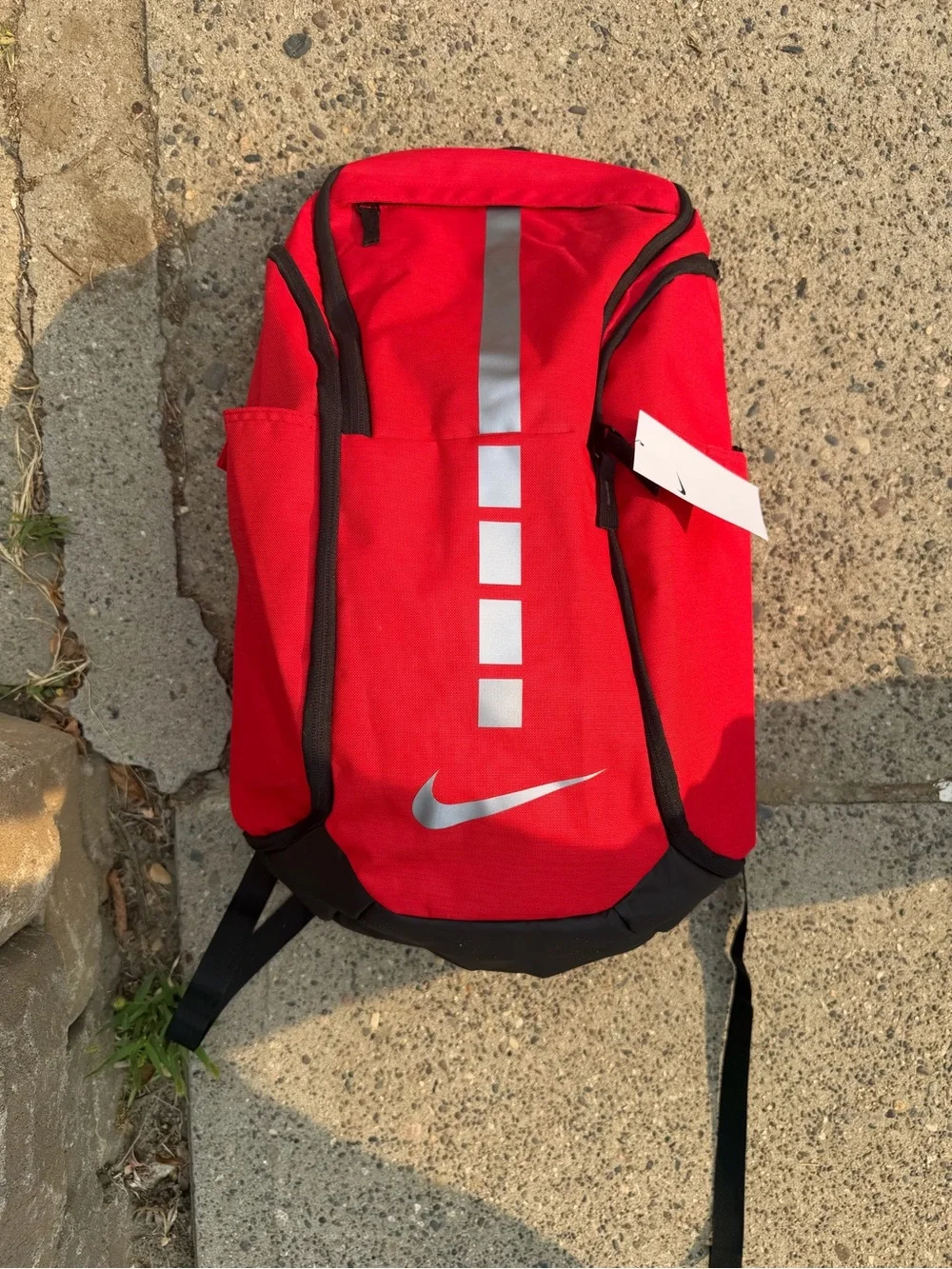 Nike Red Backpack with Silver Reflective Swoosh